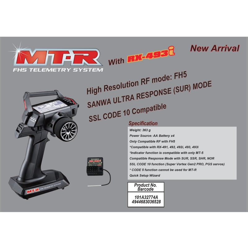 Sanwa MT-R Transmitter Radio w/ RX-493i – Speedy RC