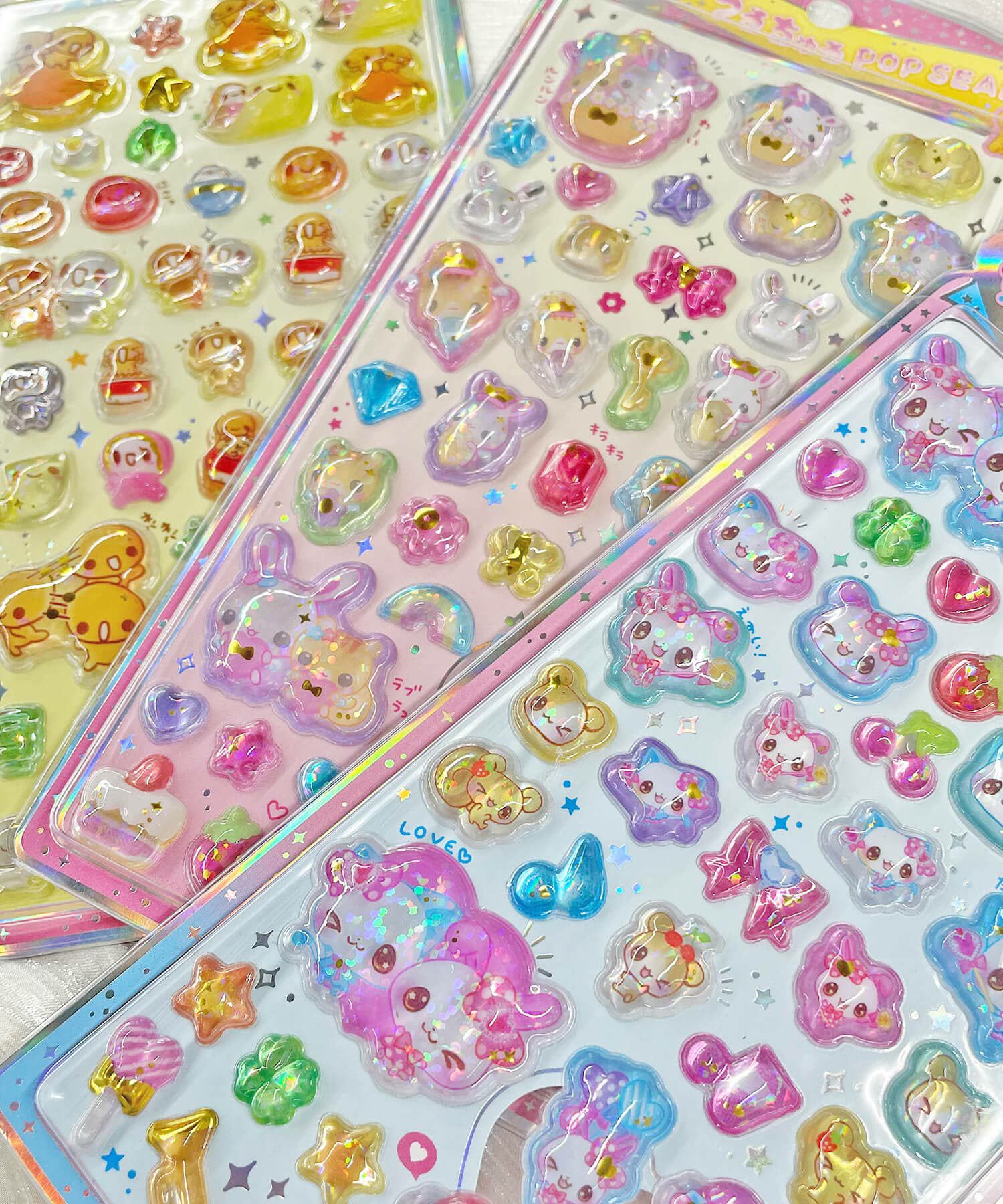 うるちゅるPOPシール&ボンボンドロップシール6セットまとめ売り