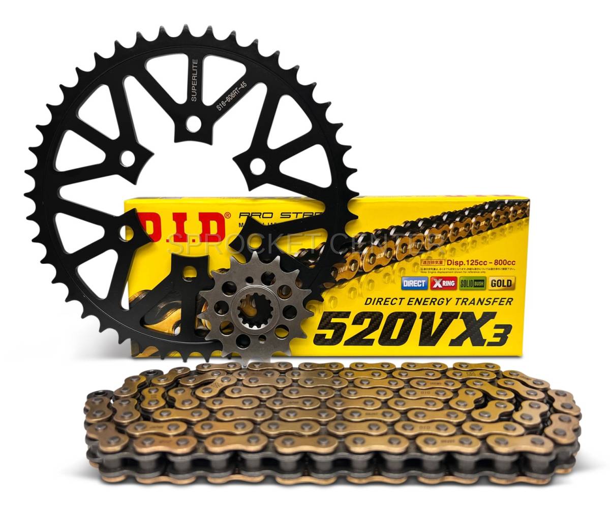 KAWASAKI ZX-6R Ninja ('07-18) SUPERLITE RST Sprocket Set with 520