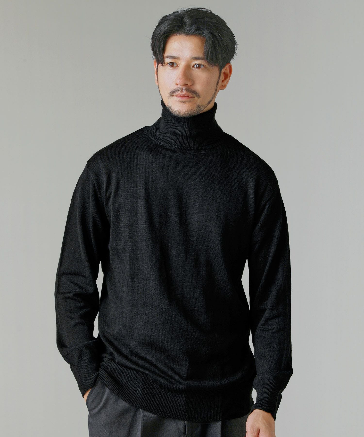 12Gシープカシミアタッチ天竺タートルネックニット | 【公式】SPU スプ