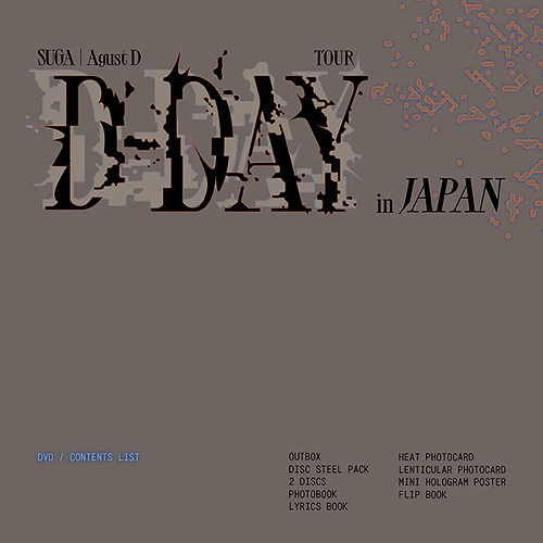 CDJapan : SUGA | Agust D TOUR 'D-DAY' in JAPAN BTS SUGA DVD