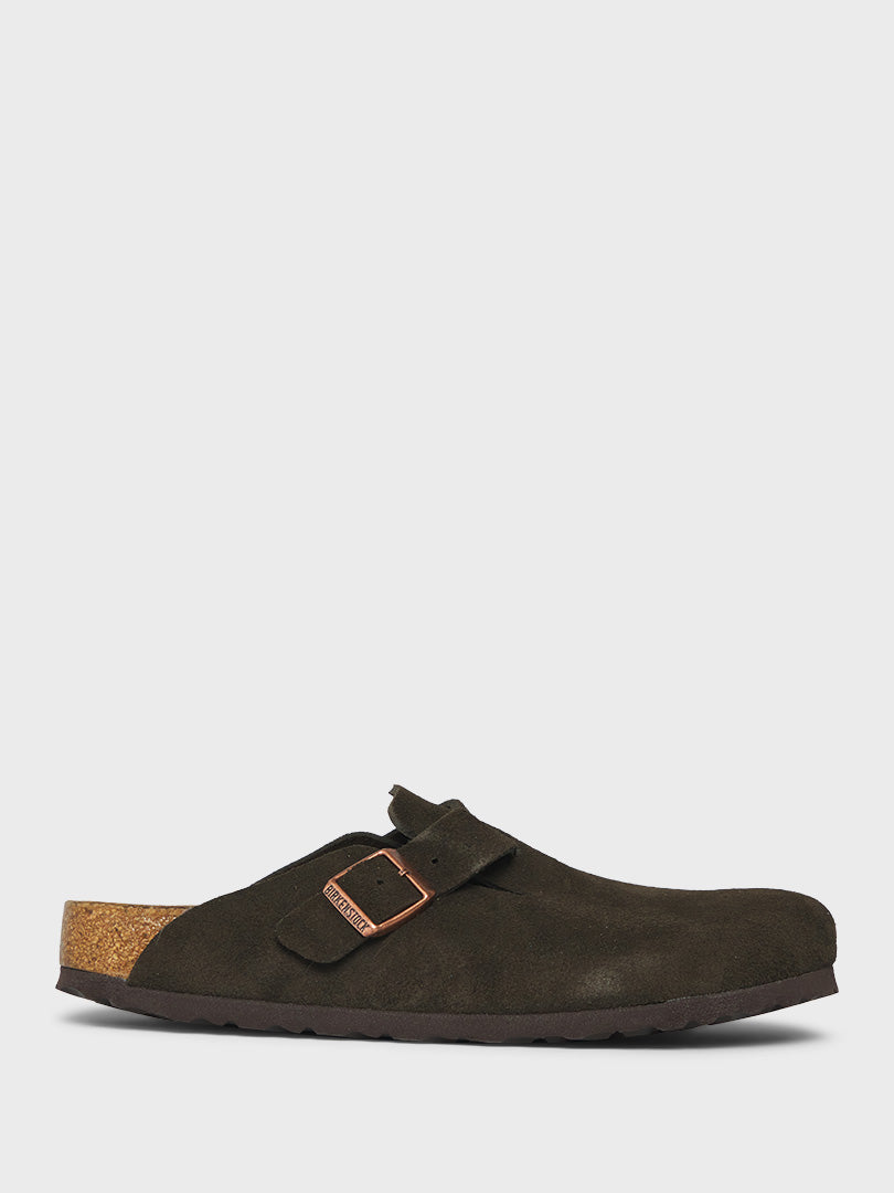 Birkenstock - Boston Suede Sandals in Mocha – Stoy