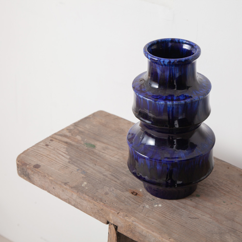 stoop | West Germany Vintage Flower Vase in Blue