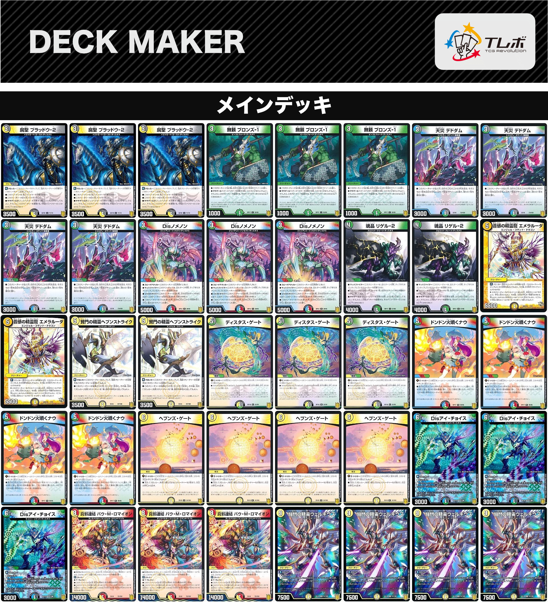 デュエルマスターズ 5Cディスタス天門 デッキレシピ詳細 | ガチまとめ
