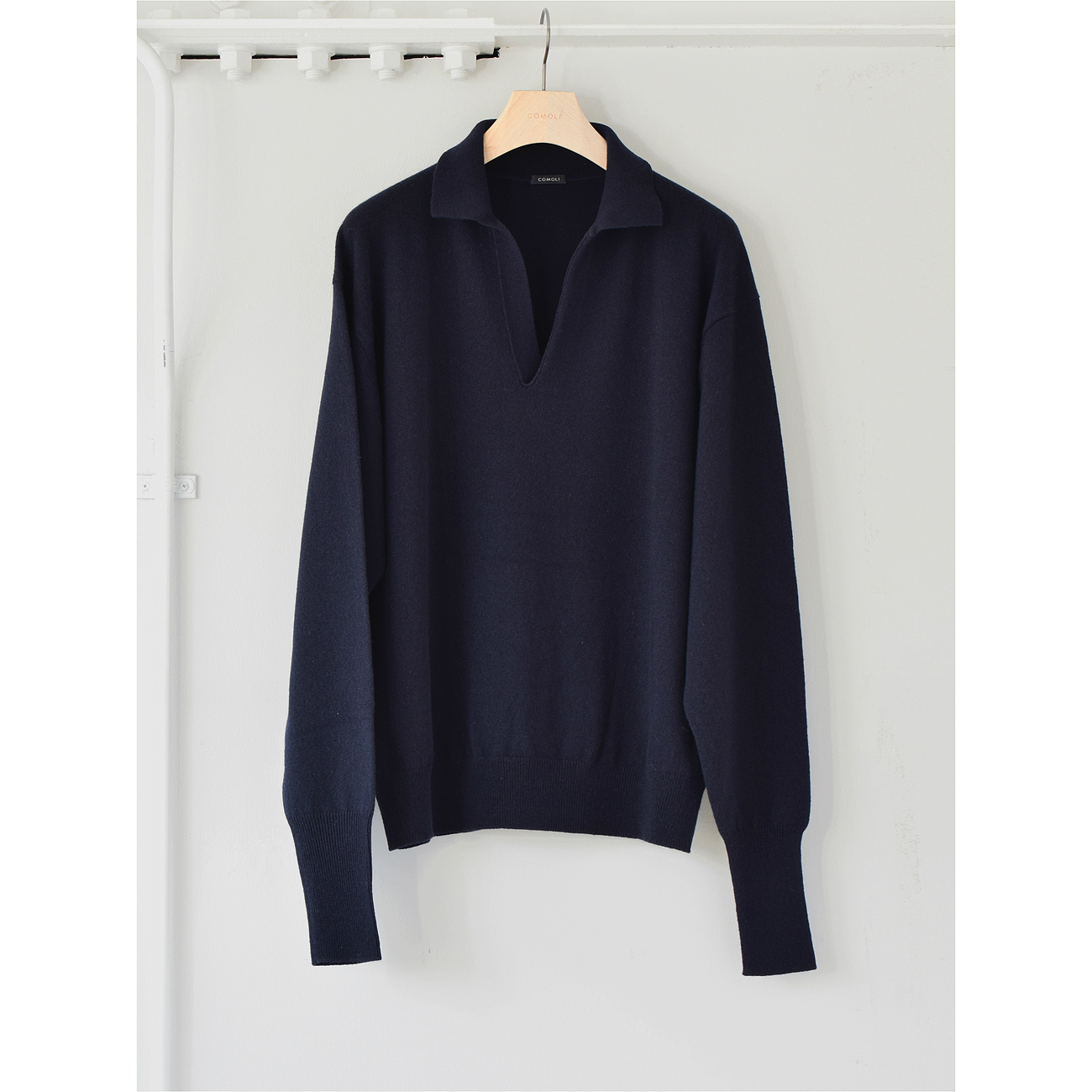 COMOLI / コモリ | カシミヤ スキッパーニット - Navy | 通販 - 正規