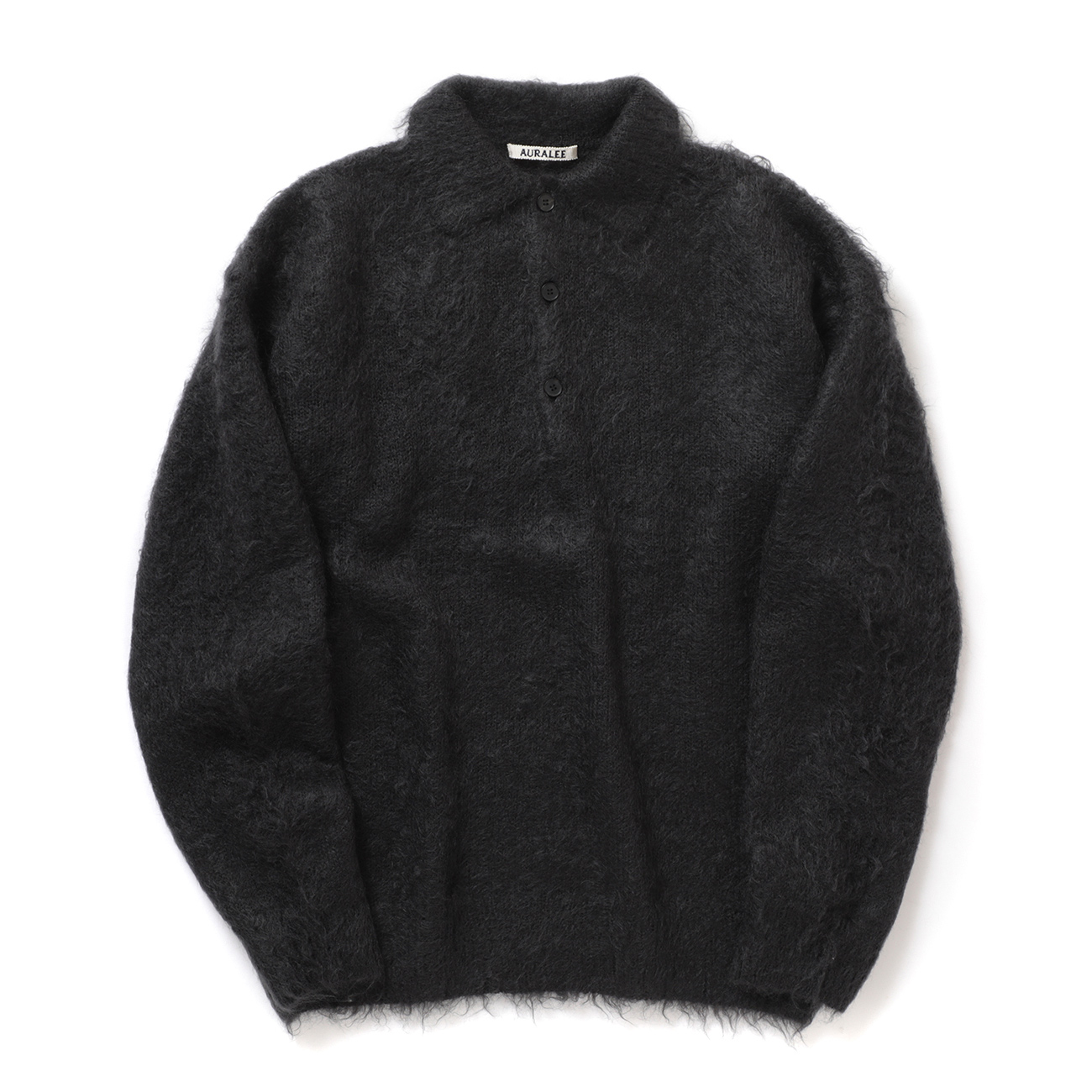 AURALEE / オーラリー | BRUSHED SUPER KID MOHAIR KNIT POLO (メンズ