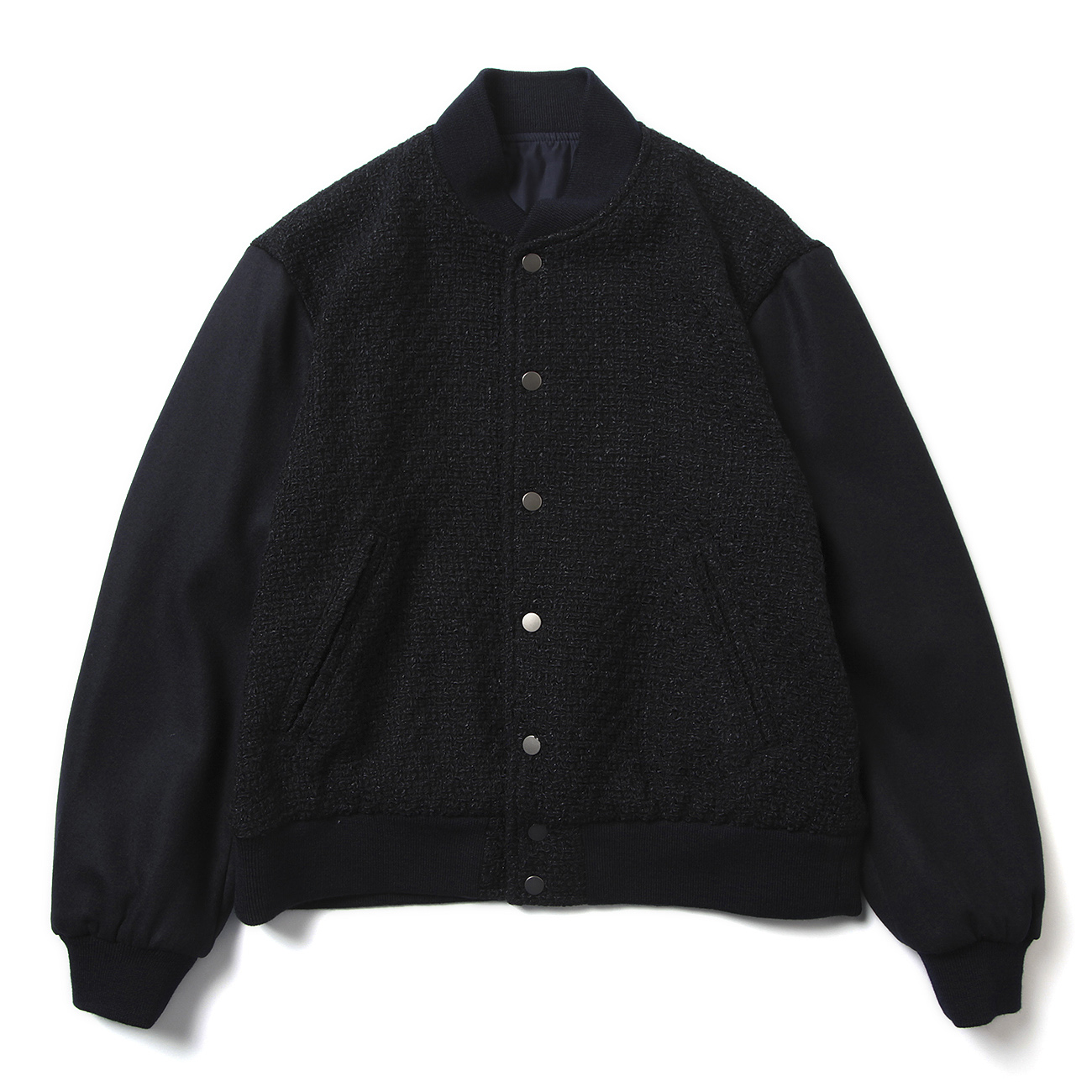 URU / ウル | FANCY TWEED - VARSITY JACKET - D.Navy | 通販 - 正規
