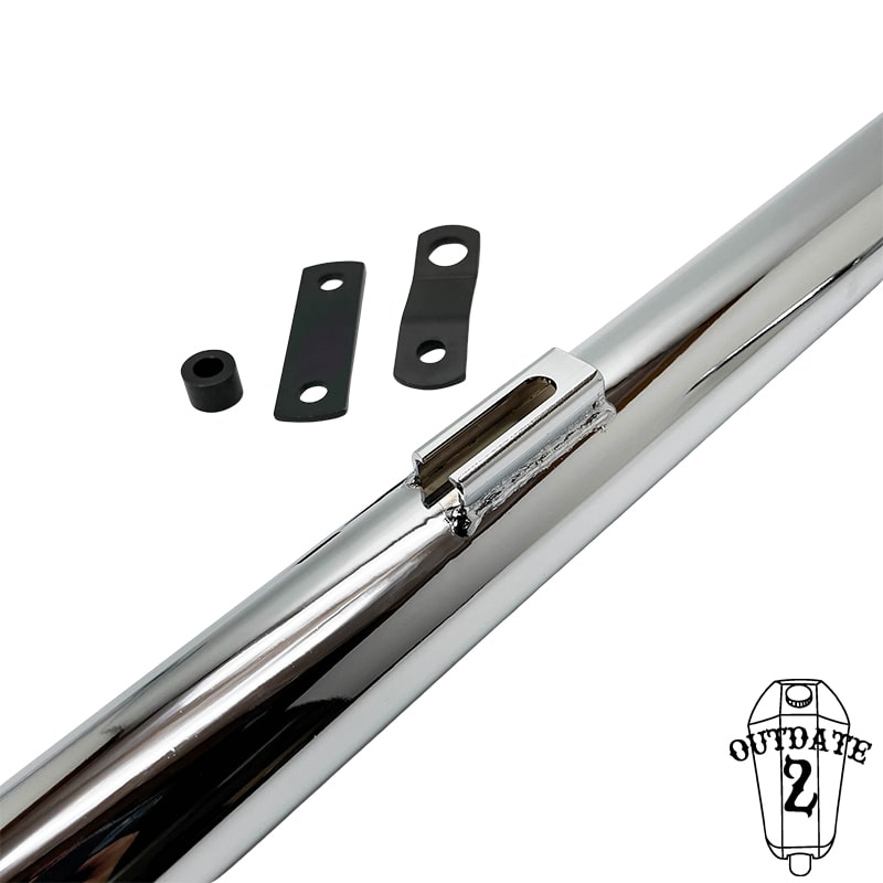 XLH883 2in2 ドラッグパイプマフラー バッフル付き XLH883 2in2