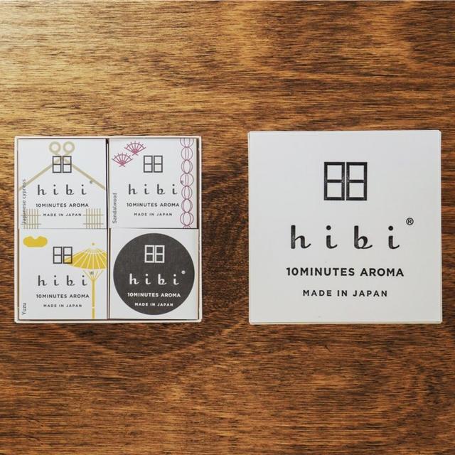 hibi】 和の香り ギフトボックス 8本×3種の香り (柚子、ひのき、白檀