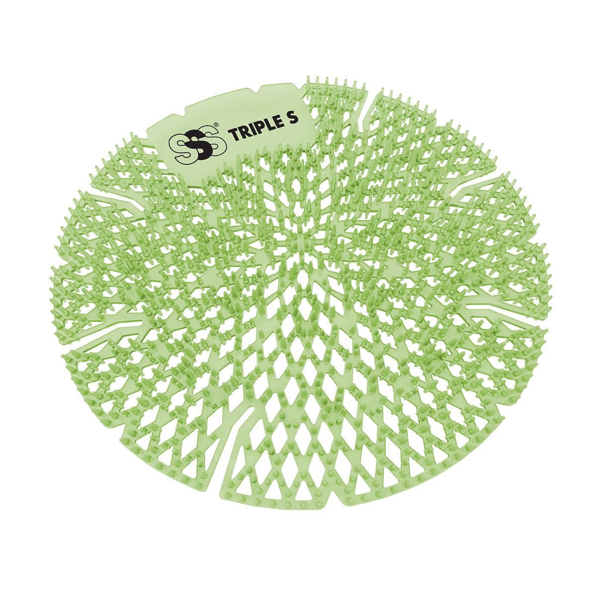 SSS Sea Shell 3D Flat Urinal Screens, Lime Twist, 6x10/cs. | Triple S