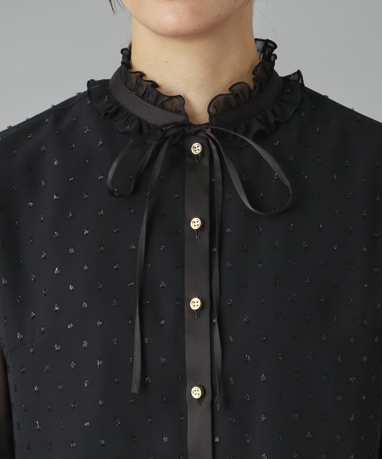 洗える/シアー素材/otonaMUSE 11月号掲載】フィルムドットブラウス