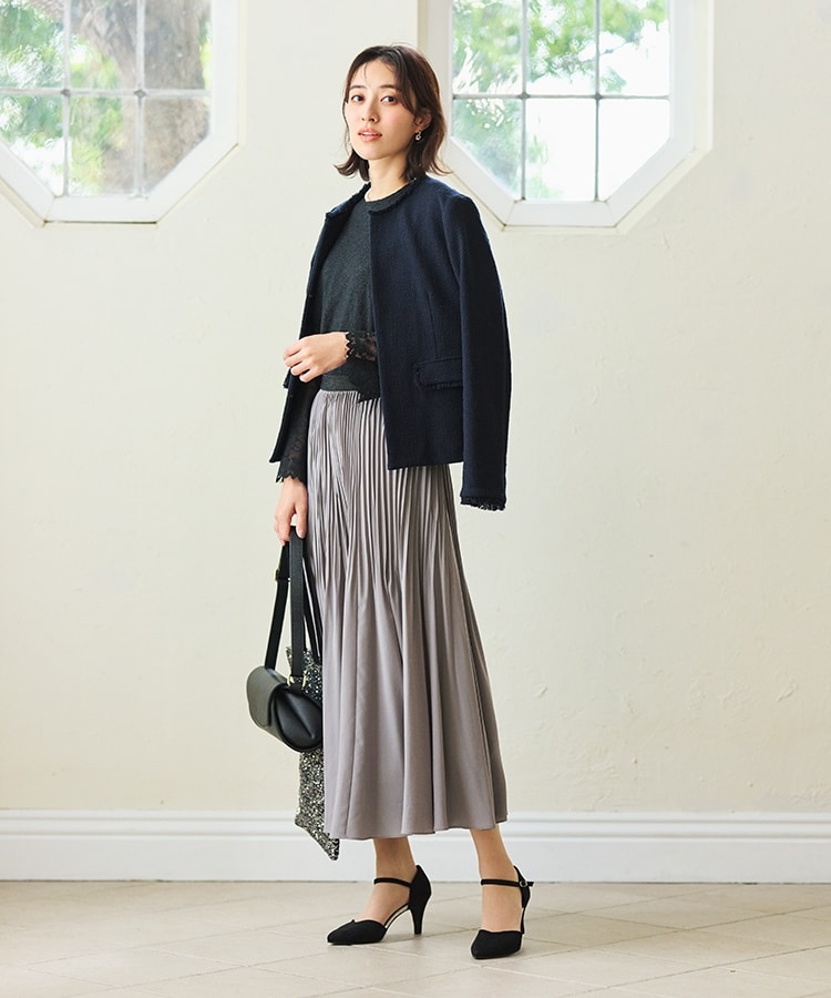 通勤/セレモニー/洗える】オーガニックコットンレースブラウス（シャツ