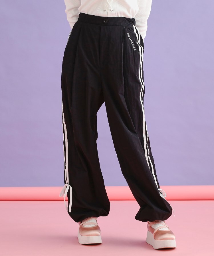 ラインリボンシャカパンツ（フルレングスパンツ） | PINK-latte