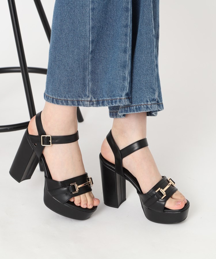 アッパービット厚底ヒールサンダル（サンダル・ミュール） | ESPERANZA