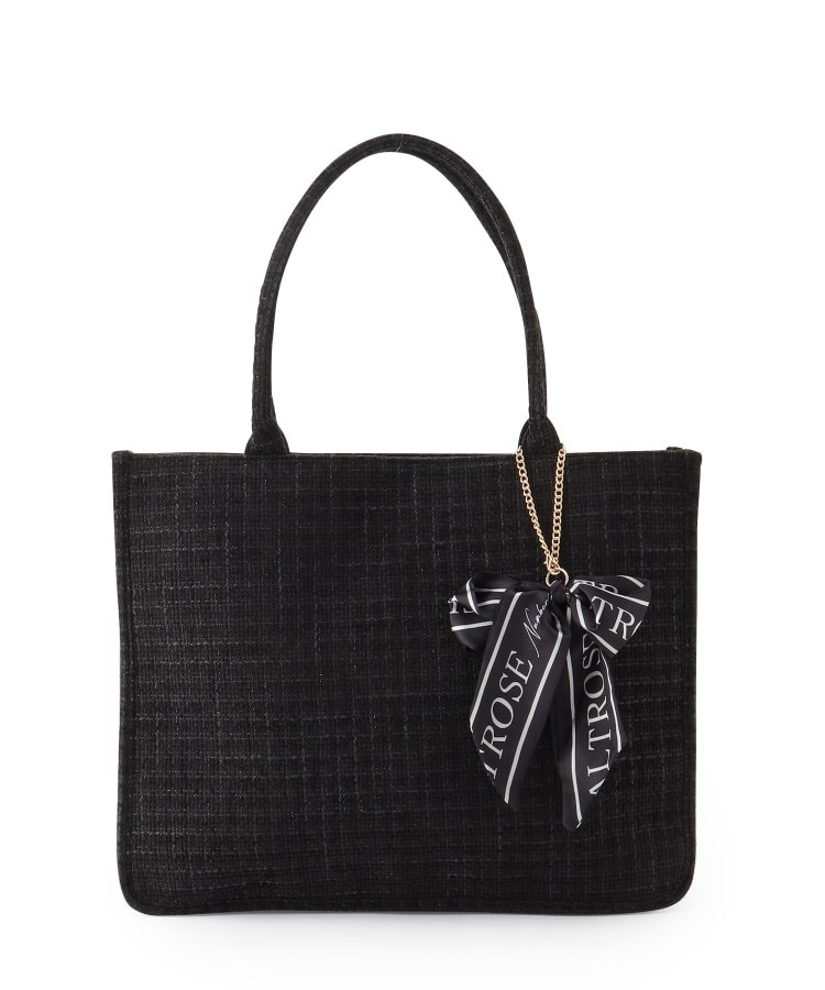 リボン付きツイードトートバッグ（トートバッグ） | Ober Tashe