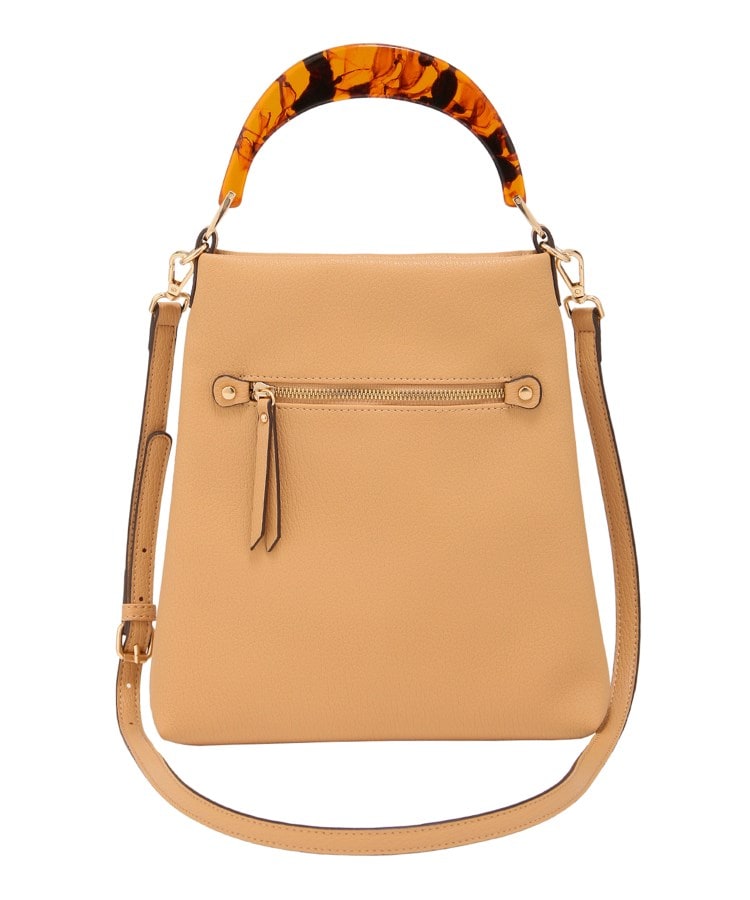 べっ甲ハンドル2WAYミニバッグ【ショルダーベルト付き】（ハンドバッグ