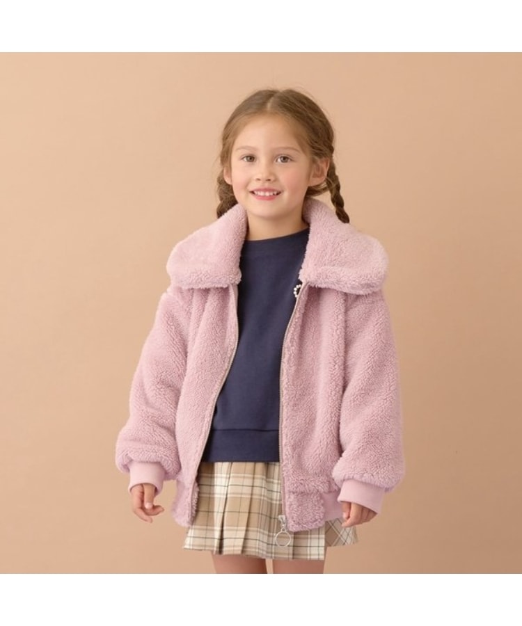 万能アウター】丸衿ボアブルゾン（ブルゾン/ジャンバー） | Lycee mine