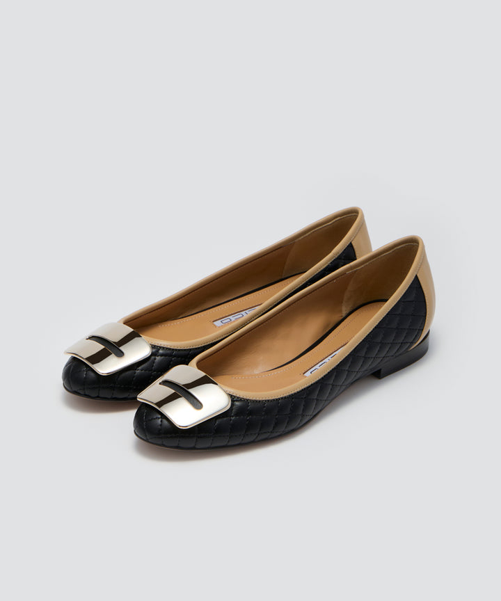 PELLICO | アネッリフィッビア パンプス 1.0cm BLACK/BUTTER MILK