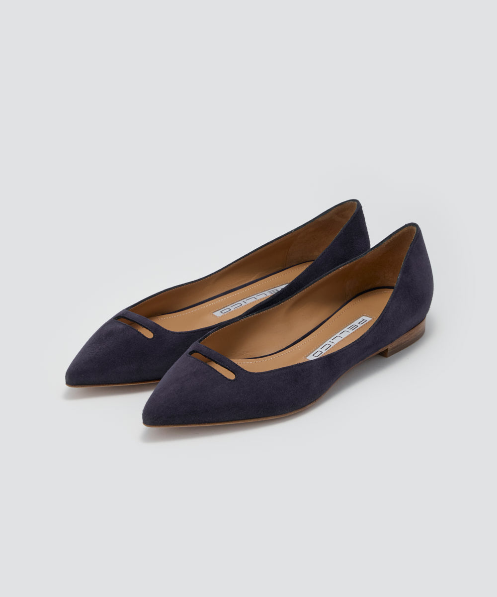 PELLICO | アネッリ スウェード パンプス 1.0cm NAVY【伊勢丹新宿店