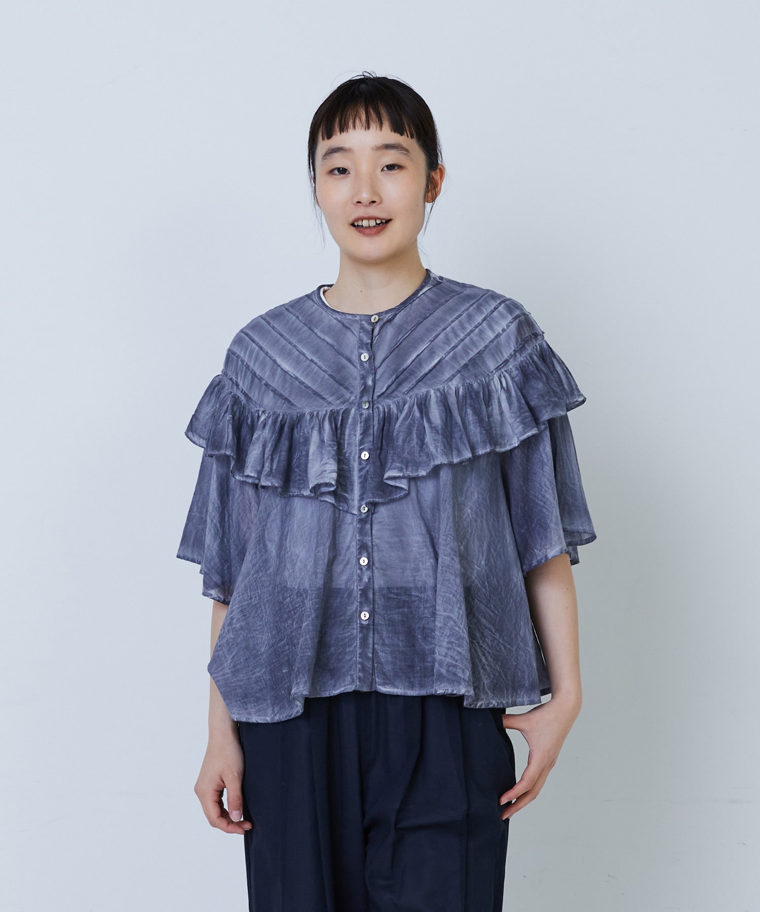 インドピグメントダイデザインブラウス｜BIGI online store - ビギ