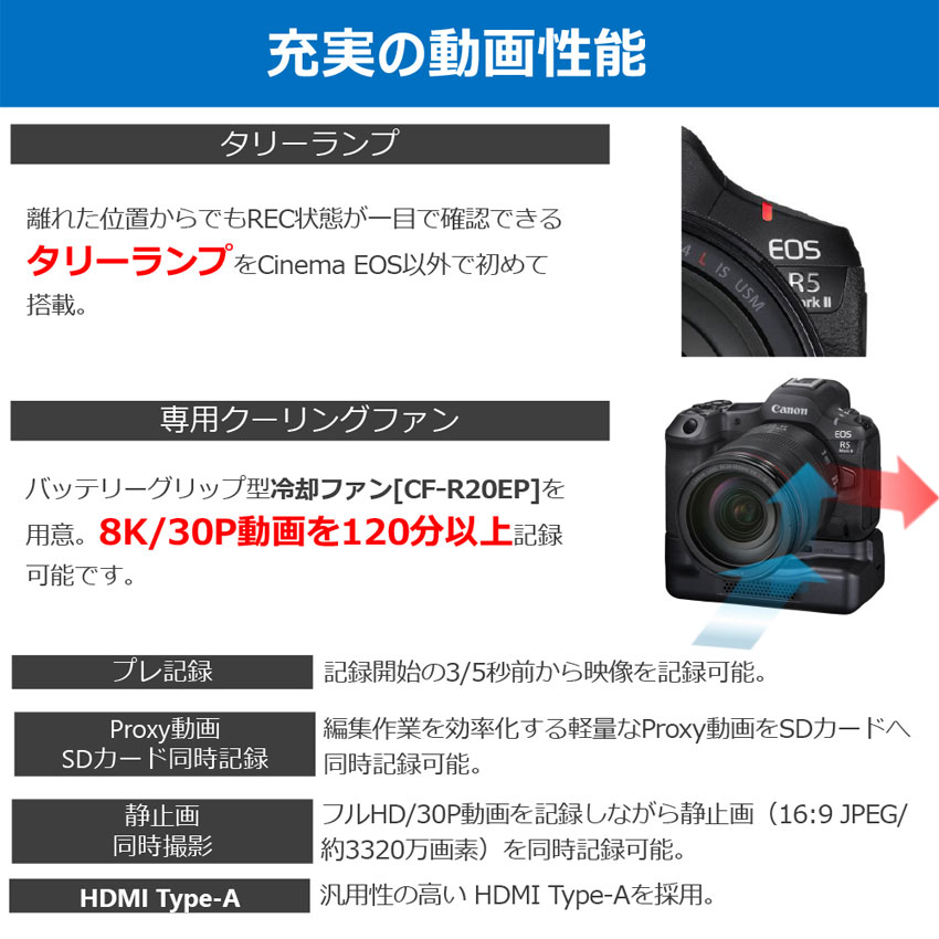 EOS R5 Mark II・ボディー（レンズは付きません）：通販｜キヤノン