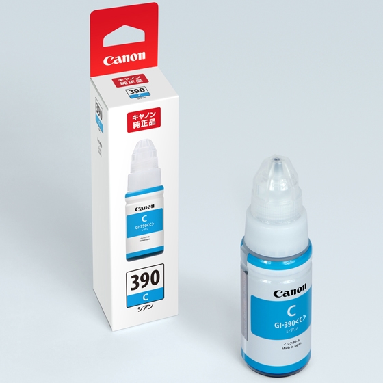 純正】キヤノンプリンター用 インクボトル GI-390シアン