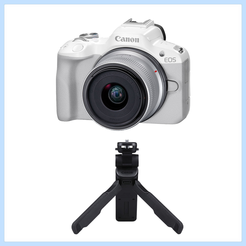 動画撮影セット・マイク別売】EOS R50（ホワイト）・RF-S18-45 IS STM