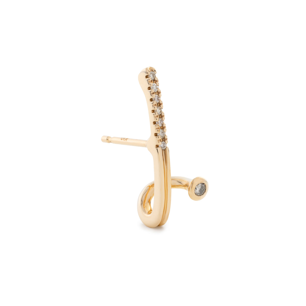 DROSERA ダイヤモンド ピアス 左耳用