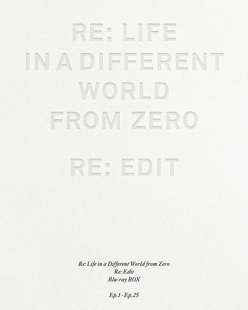 Re:ゼロから始める異世界生活 新編集版 Blu-ray BOX: BD・DVD・CD