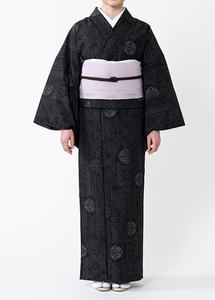 結城紬（絣手合動力機） 吉祥紋様 | カジュアル着物 | やまと