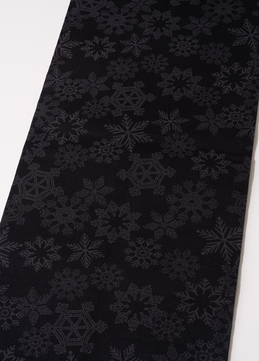 西陣九寸名古屋帯 雪花 黒（ご予約受注品） | 帯 | やまとオンラインストア