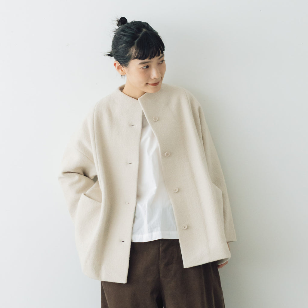 evam eva プレスウールショートコート ｜くらすこと公式オンラインストア