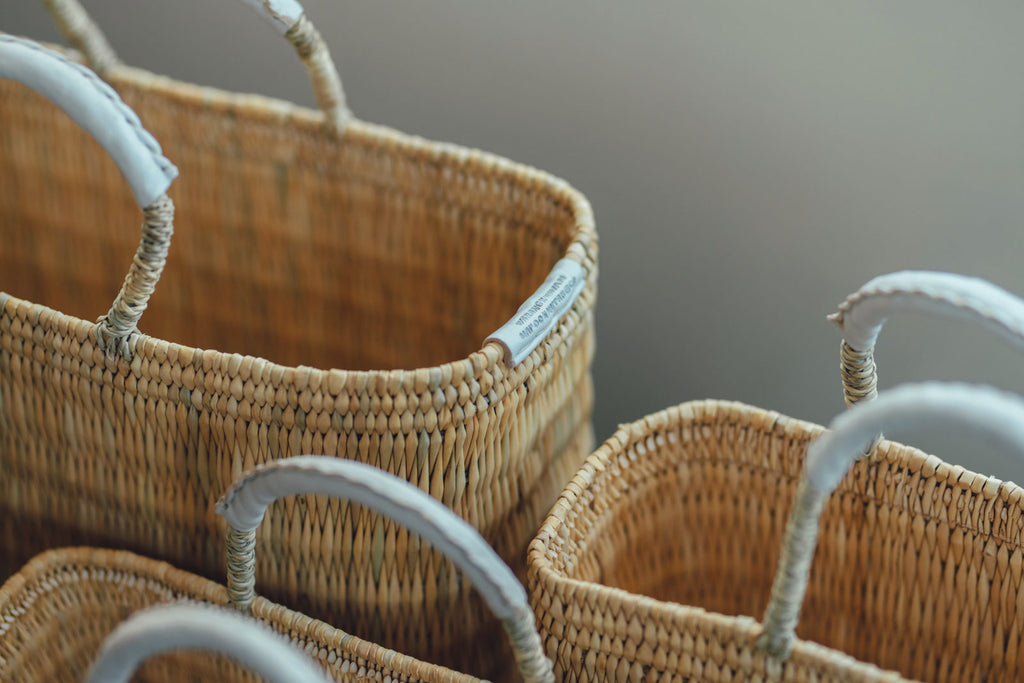 warang wayan ストローかごバッグ 浅型 ホワイト ｜くらすこと公式