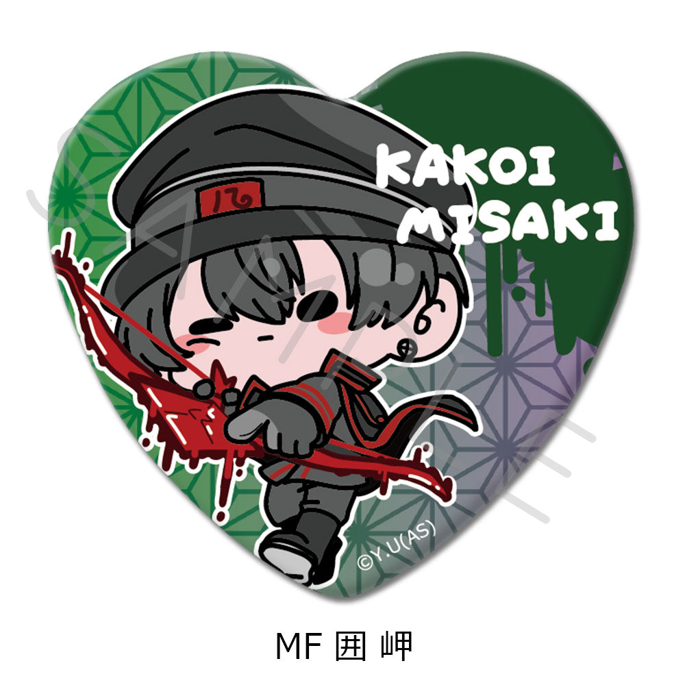 桃源暗鬼」 ハート型缶バッジ 【mochocho】 – MENEGI online store