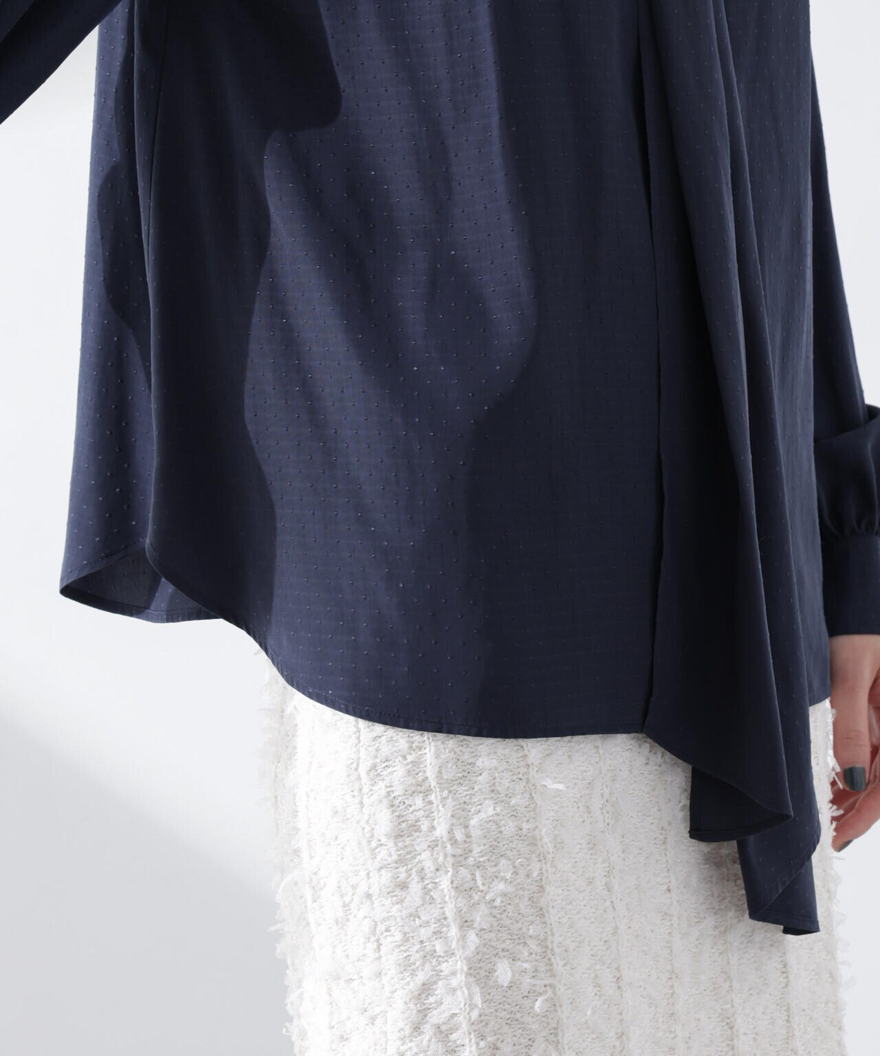 前後2WAY ボウタイブラウス