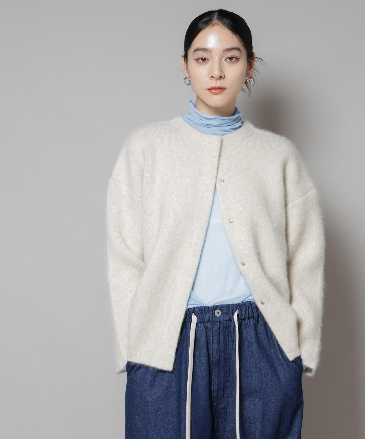 ウォッシャブル フォックス リバー ニット ジャケット