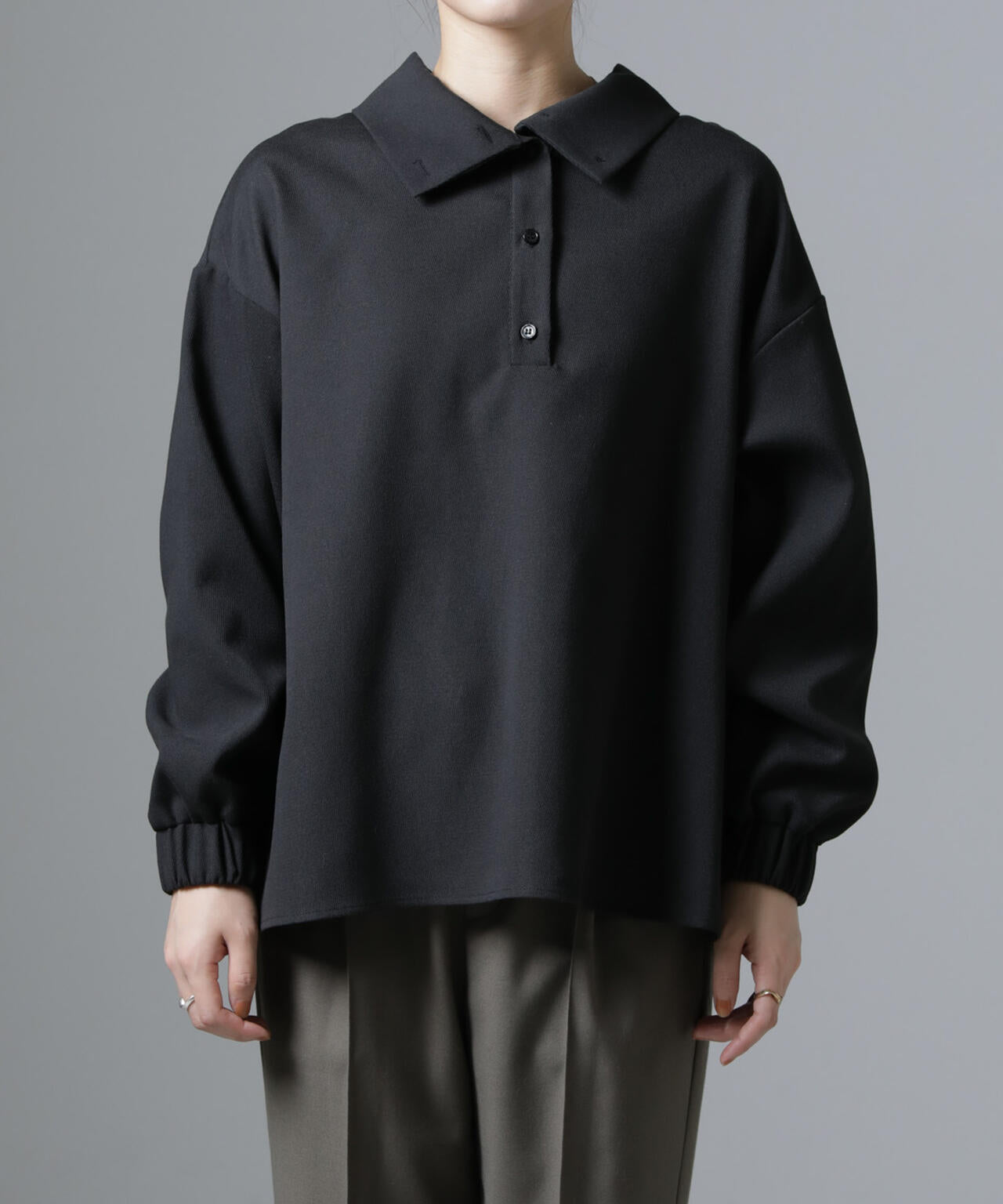 前後2way ロールネック ブラウス（ セットアップ 可）