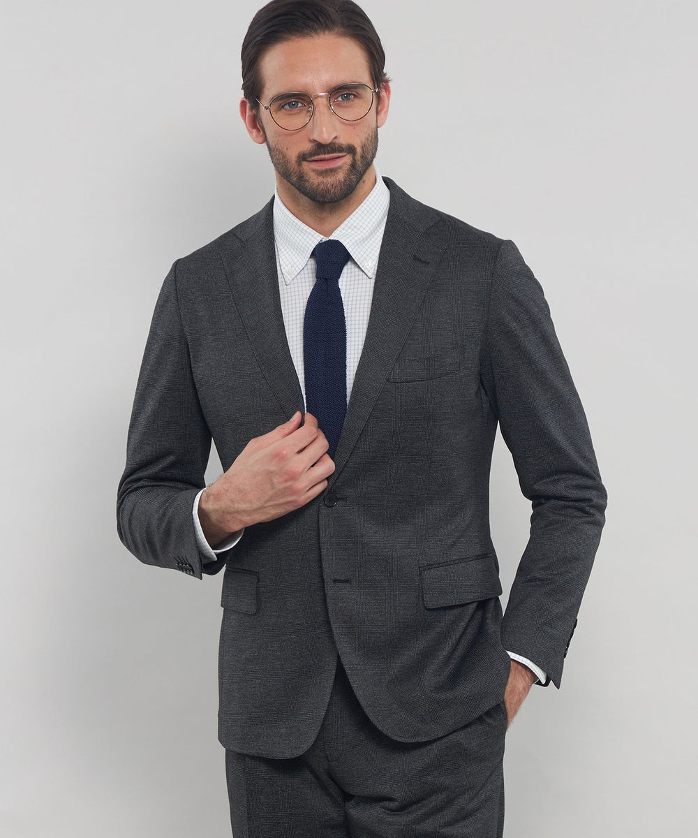 FLEX JERSEY】ハイゲージジャカードグレンチェックセットアップ