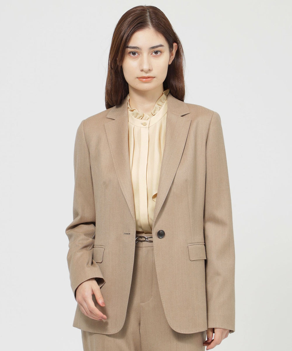 ウォッシャブル/防しわ性】ウールフランネル ジャケット(ジャケット