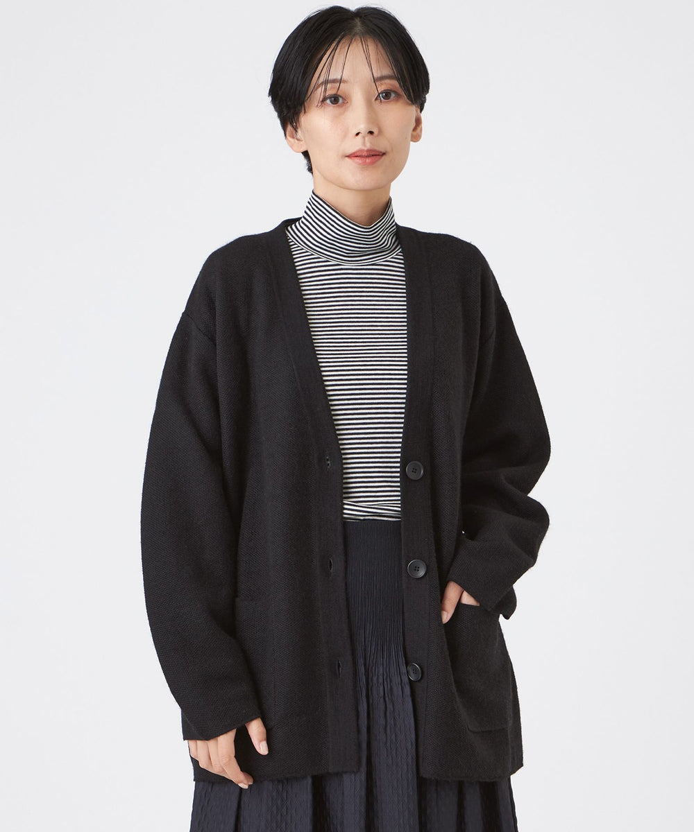 カタログ掲載】【ウォッシャブル】ブライトニットVネックカーディガン
