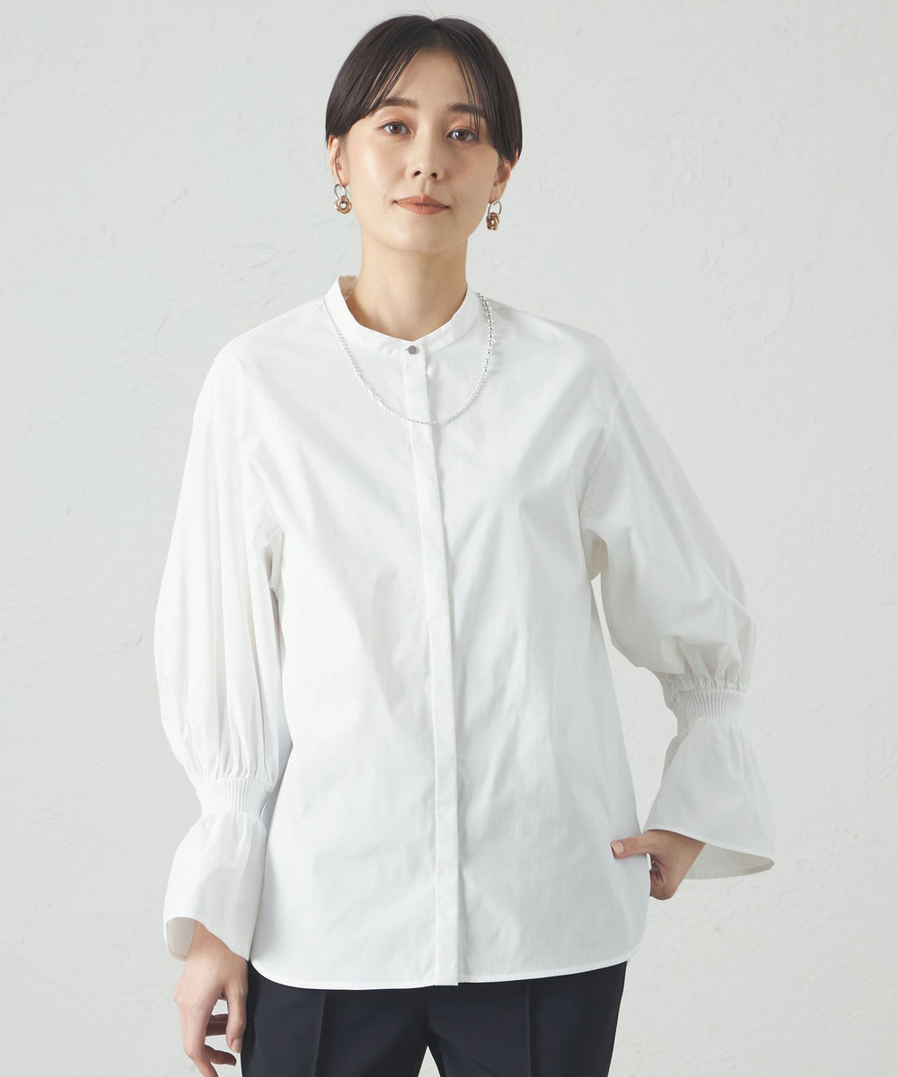 吸水速乾】ボリュームスリーブブラウス(トップス)｜CAST:(キャスト