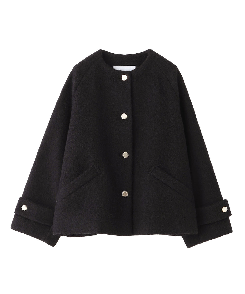 WELBURY NO COLLAR SHORT(ウェルベリーノーカラーショート)】ウール