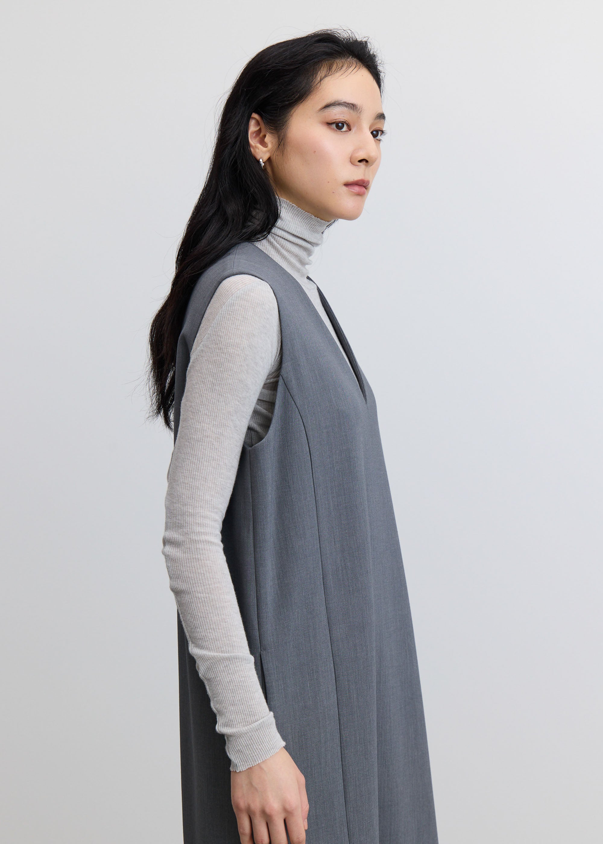 ウールライクジャンパースカート - SOÉJU online store｜上質な大人の