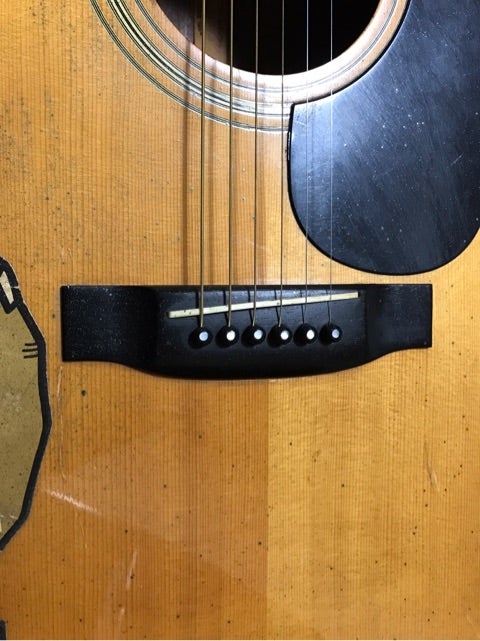 実家の楽器)YAMAKIのフォークギター。F-125？ | 好きに勝手にいろんな楽器