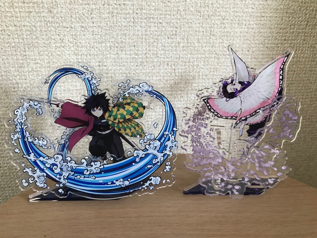鬼滅の刃】義勇＆しのぶ ポップアップアクリルマスコット＆簡単な