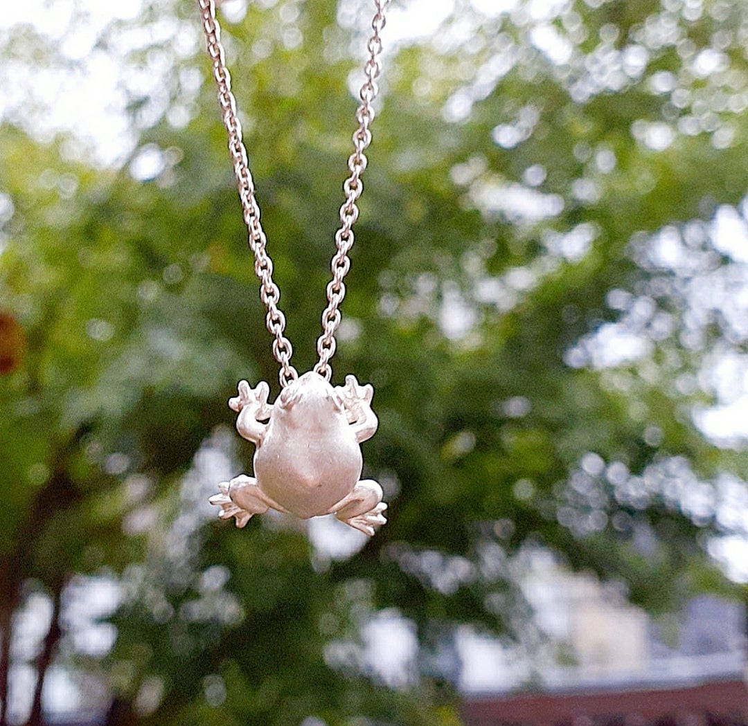 カエルペンダントトップ 蛙 カエルネックレス 京都お土産 京都旅行