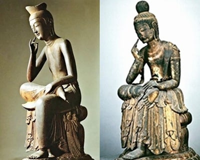 H22.3.28 広隆寺に所蔵されている、日本の国宝第1号に指定された像は