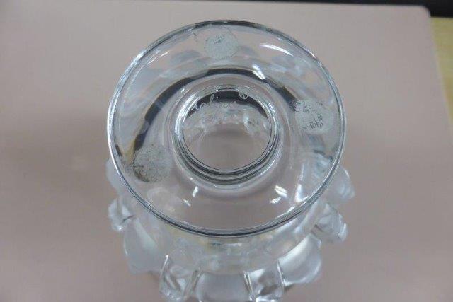 ラリック クリスタル LALIQUE ダンピエール DAMPIERRE 花瓶 花器 小鳥