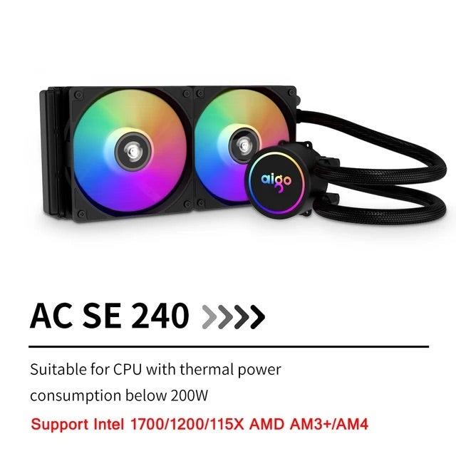 Aigo acse 水冷CPUクーラー240 mm rgb | 俺的ジャンカー