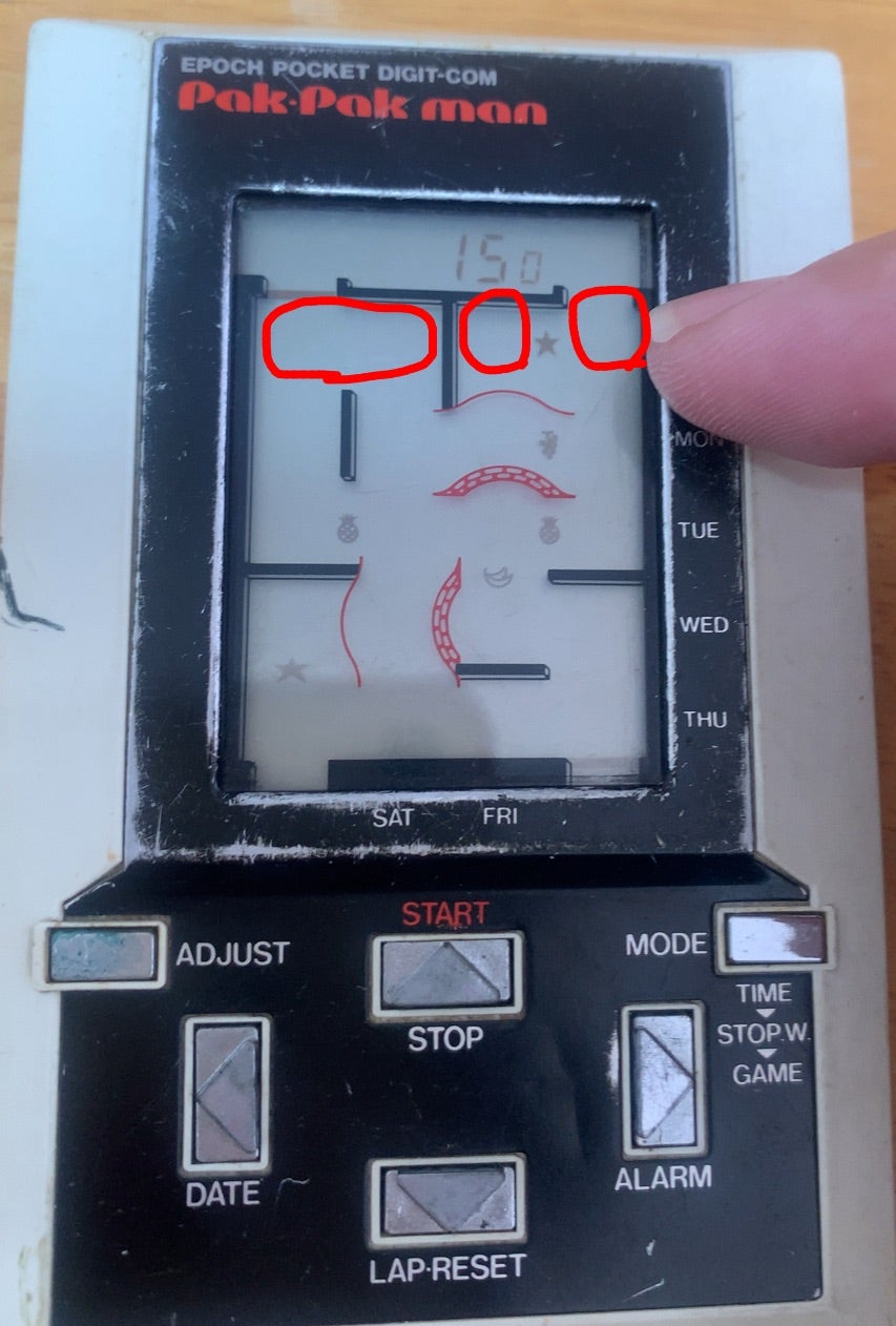 ゲームウォッチ エポック パクパクマン ジャンク品のメンテナンスをし